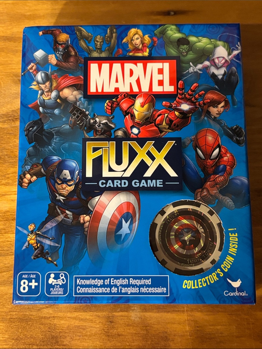 Marvel Fluxx Card Game - Superhero game with Collectors Coin